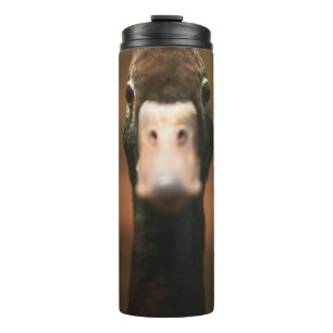 CLOSEUP PHOTO OF DUCK FACE THERMAL TUMBLER