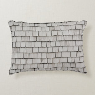 Closeup photo of gray roof shingles decorative cushion