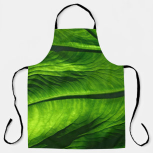 Closeup photo of green leaf apron