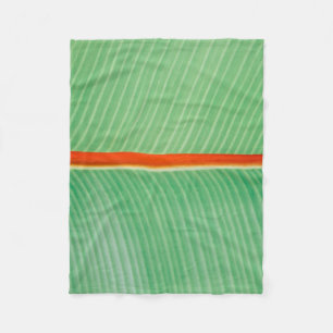 Closeup photo of green leaf fleece blanket