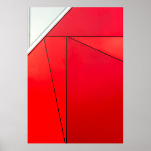 Closeup photo of red board poster