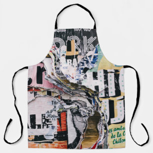 Closeup photo of torn papers apron