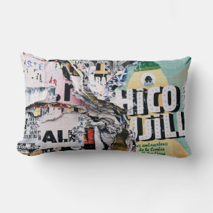 Closeup photo of torn papers lumbar cushion