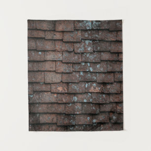 Closeup photography of brown and grey concrete bri tapestry