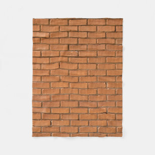 Closeup photography of brown brick wall fleece blanket