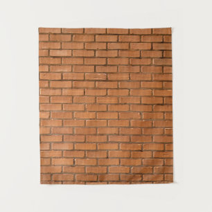Closeup photography of brown brick wall tapestry