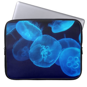 CLOSEUP PHOTOGRAPHY OF SWARM OF JELLYFISH LAPTOP SLEEVE