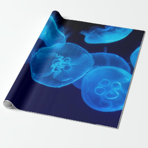 CLOSEUP PHOTOGRAPHY OF SWARM OF JELLYFISH WRAPPING PAPER