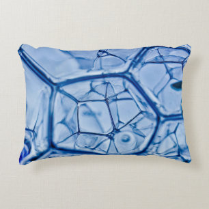 Closeup photography of water bubbles decorative cushion