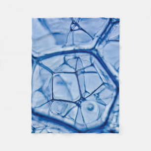 Closeup photography of water bubbles fleece blanket