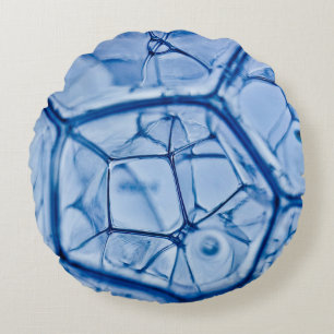 Closeup photography of water bubbles round cushion