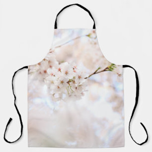 CLOSEUP PHOTOGRAPHY WHITE CHERRY BLOSSOMS APRON