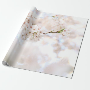 CLOSEUP PHOTOGRAPHY WHITE CHERRY BLOSSOMS WRAPPING PAPER