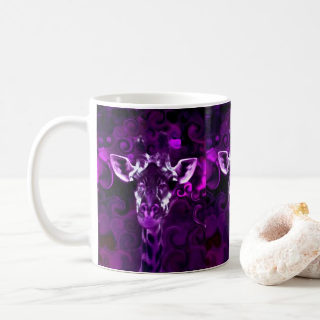 Closeup Purple Coffee Mug (With Donut)