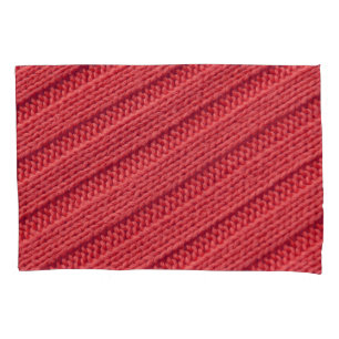 Closeup stripy crochet texture. pillowcase