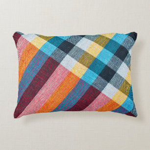 Closeup texture of Fabric, Thai style loincloth Decorative Cushion