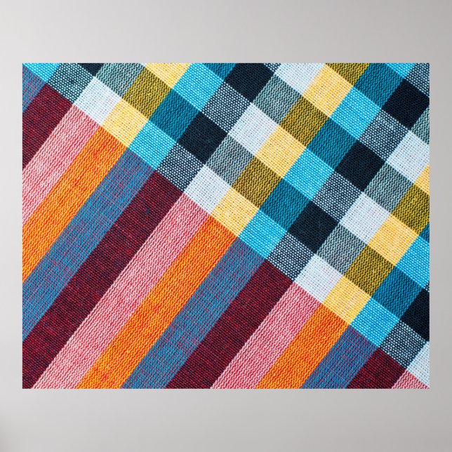 Closeup texture of Fabric, Thai style loincloth Poster (Front)