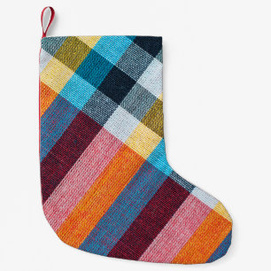 Closeup texture of Fabric, Thai style loincloth Small Christmas Stocking