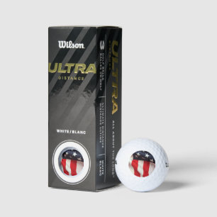 Closeup USA flag Golf Balls