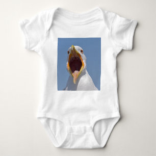 Closeup Yellow-legged Gull Baby Bodysuit