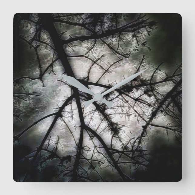 Closing In Square Wall Clock (Front)