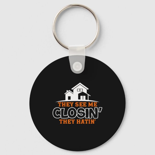 Closing S Like A Boss Real Estate Funny Realtor  Key Ring (Front)