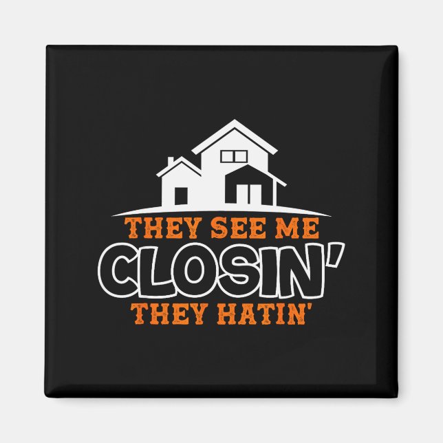 Closing S Like A Boss Real Estate Funny Realtor  Magnet (Front)