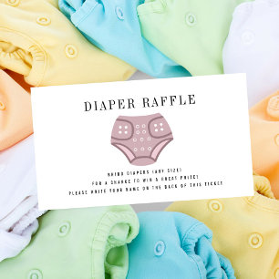 Cloth Diaper Plum Baby Diaper Raffle Enclosure Car Card