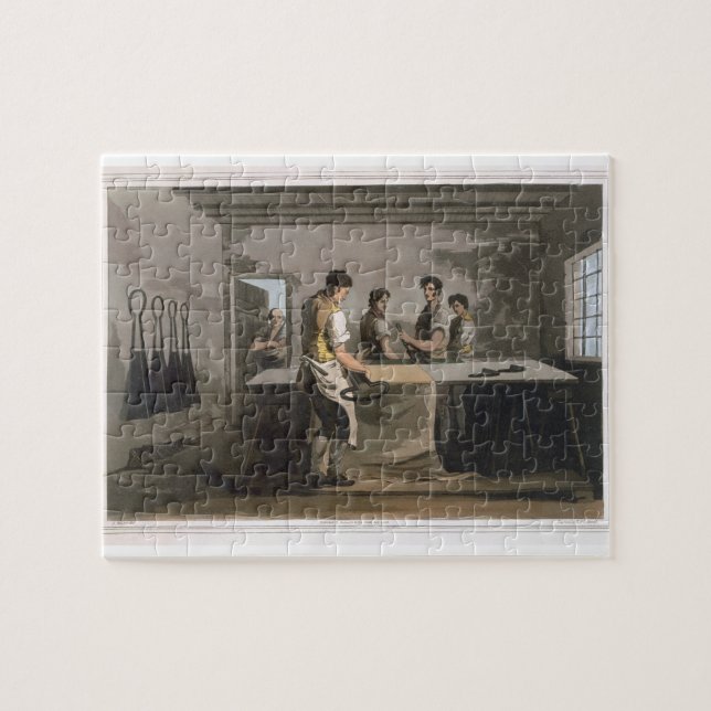 Cloth Dressers, from `Costume of Yorkshire' engrav Jigsaw Puzzle (Horizontal)