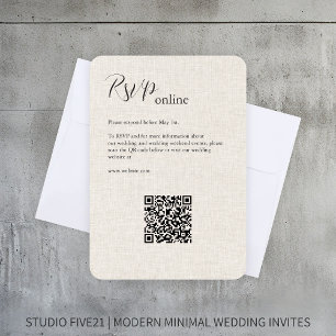 Cloth • Elegant Modern Wedding RSVP Card