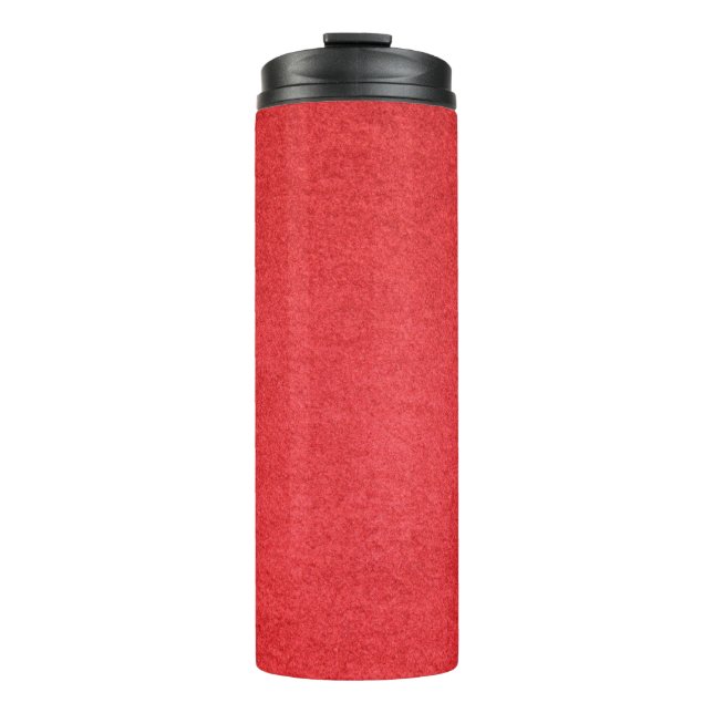 Cloth fabric red textile material thermal tumbler (Front)