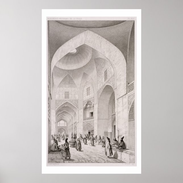 Cloth Market, in Isfahan, from 'Voyage Pittoresque Poster (Front)