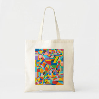 Cloth Tote Shopping Bag with Original Art Print