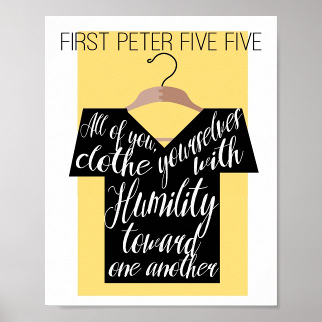 Clothe yourselves with humility, scripture poster (Front)