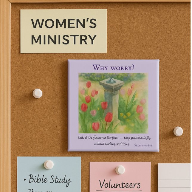 Clothed Like the Flowers Inspirational Bible Verse Magnet (Creator Uploaded)