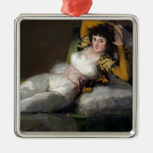 Clothed Maja (Vintage Female Beauty) Metal Ornament