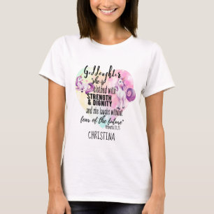 Clothed Strength Dignity Teen GODDAUGHTER Quote T T-Shirt