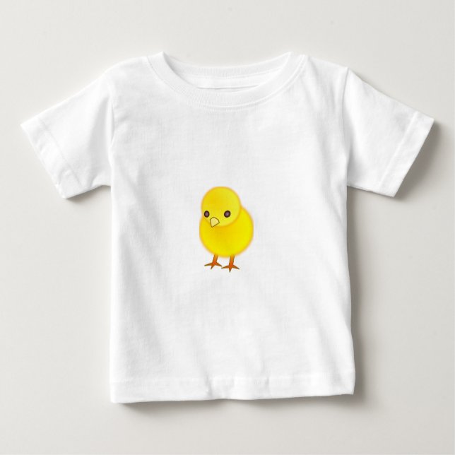 Clothes-Baby T-Shirt-Animals-Yellow Baby Chick Baby T-Shirt (Front)