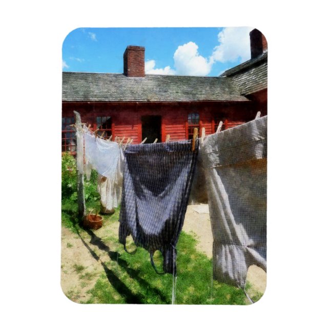 Clothes Hanging on Line Closeup Magnet (Vertical)