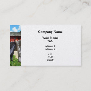 Clothes Hanging on Line Closeup - Platinum Business Card