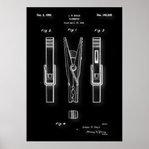 Clothes Pin Patent Poster