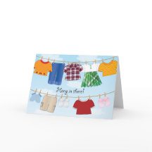 Clothesline - Greeting Card