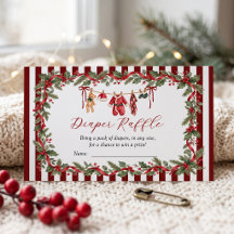 Clothesline Red Christmas Baby Shower