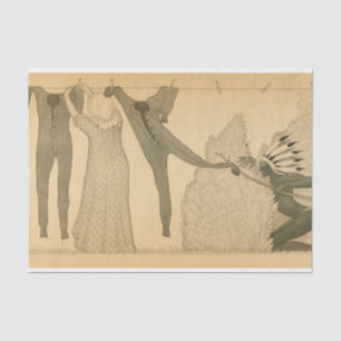 Clothesline, Savage Iowa, 1923 by Grant Wood Tissue Paper