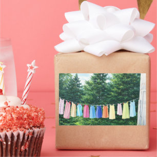 Clothesline Sticker   Nostalgic Laundry Line