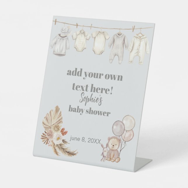 Clothesline We Can Bearly Wait Custom Sign (Front)