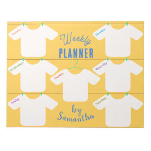 Clothesline Weekly Planner To Do List Notepad