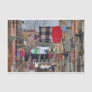 Clotheslines In Venice Italy Tissue Paper