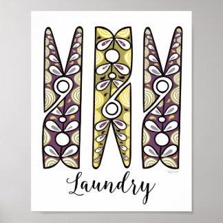 Clothespin Laundry Room Wall Art