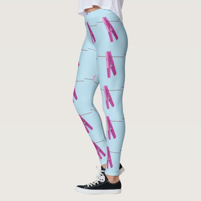 Clothespin washing line peg leggings (Left)